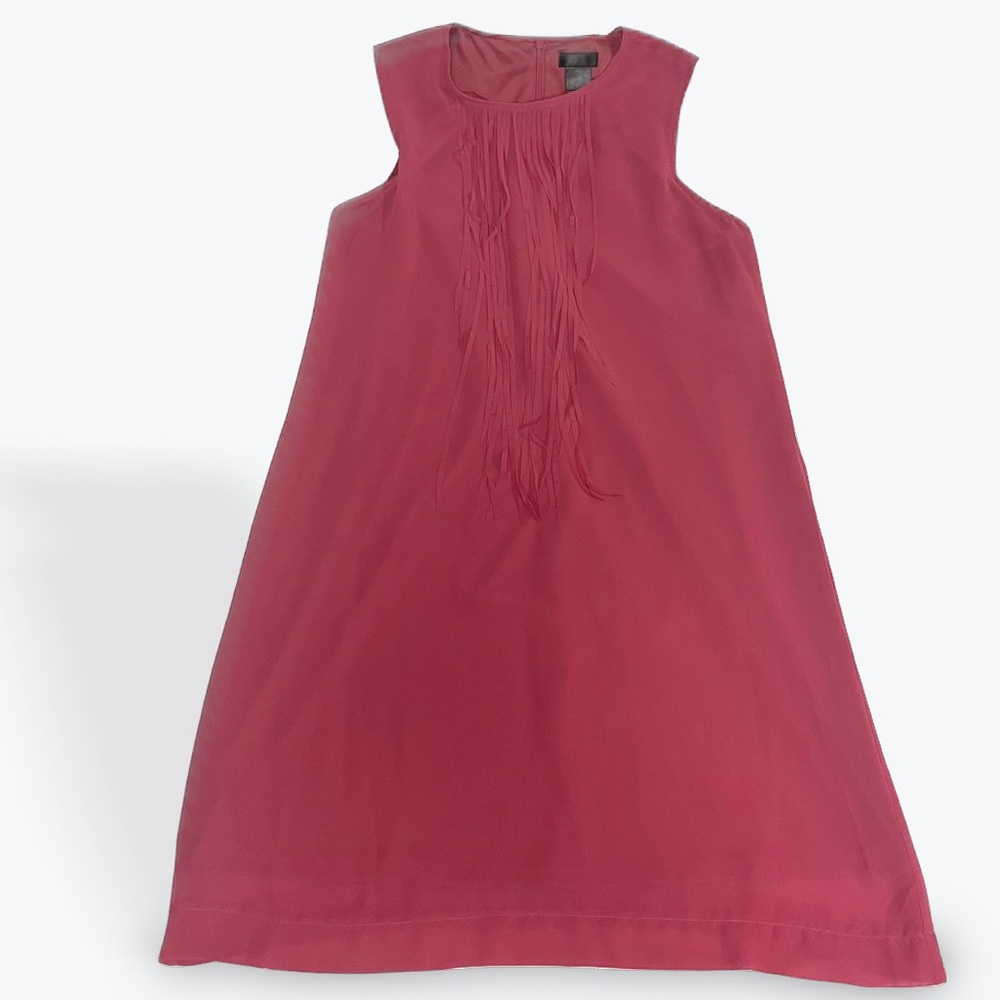 Fun Fringe Pink Sleeveless Mini Dress by Rock 47